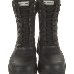 Hunter Men's Combat Black Rain Boots